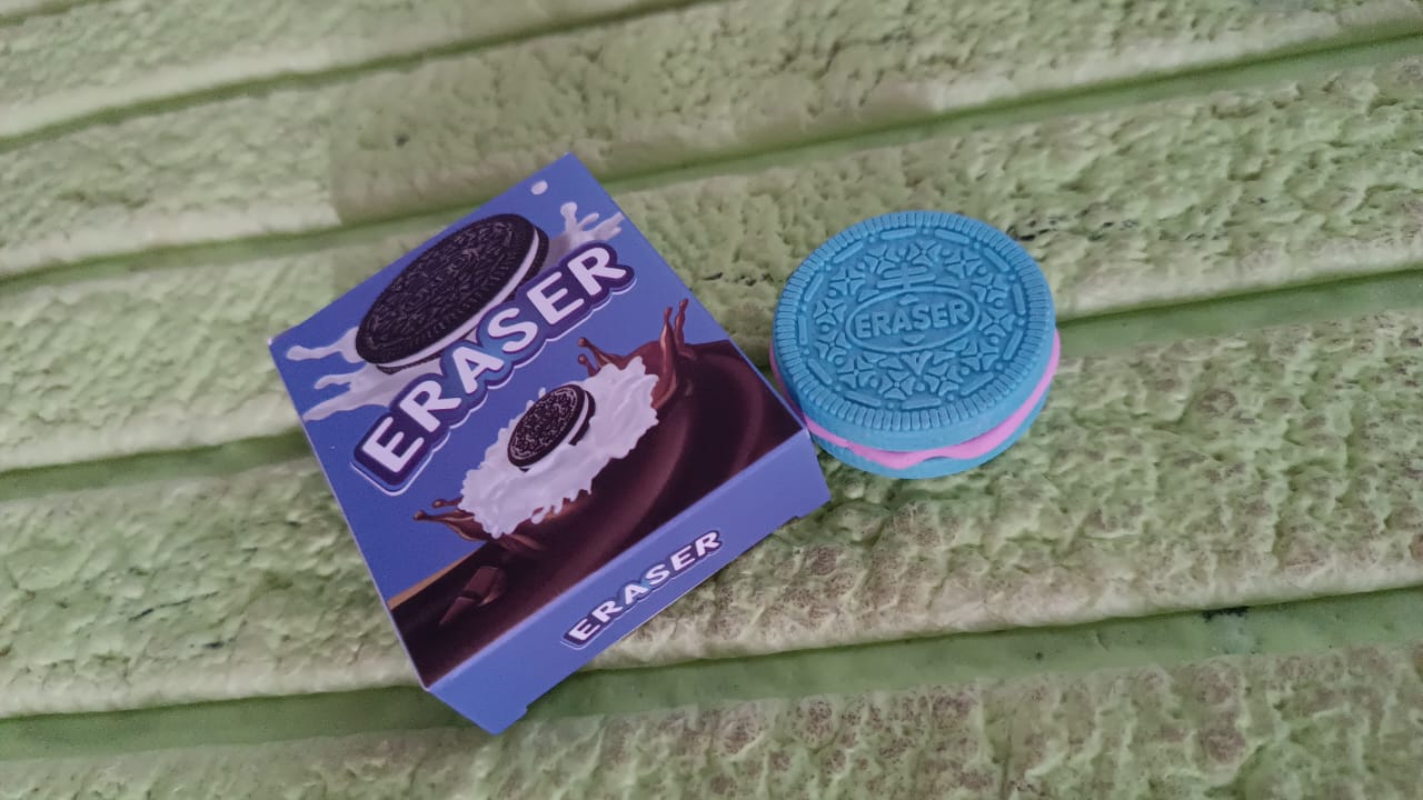 Biscuit Shape Eraser Unique Designs & Patterns (1 Pc) Variety Bazaar