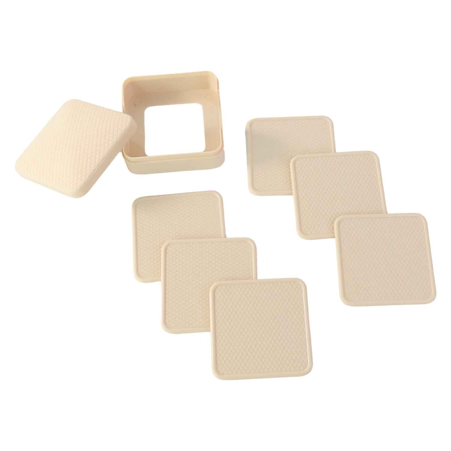 Ganesh Premium Square Coasters With Storage Box (6 Pc Set)