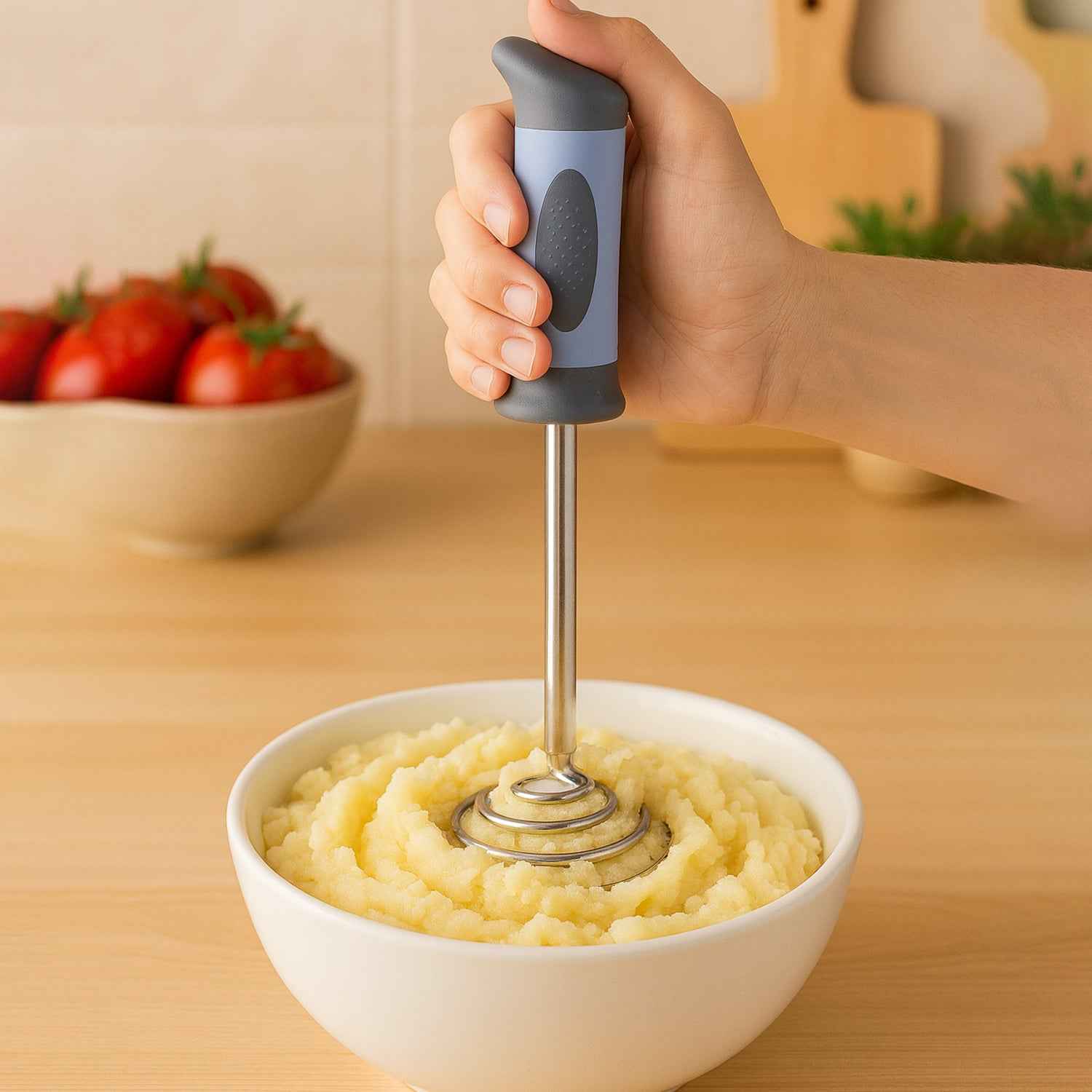 Supermom Spring Omasher Heavy Duty Stainless Steel Vegetable Potato Masher