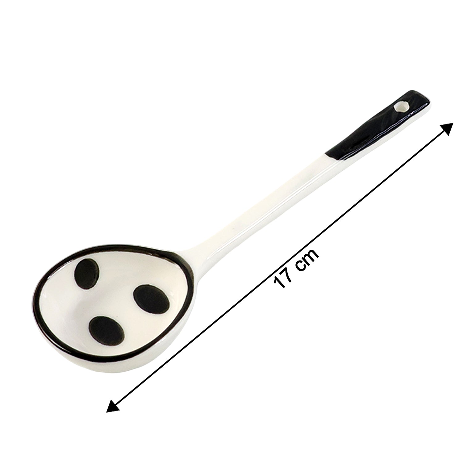 Premium 17 Cm Heat-resistant Ceramic Soup Ladle