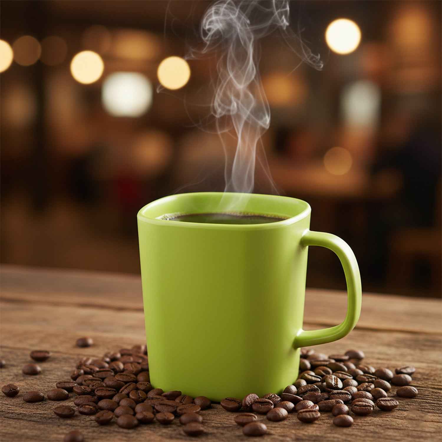 Square Melamine Mug Premium Durable Lightweight Cup (1 Pc)