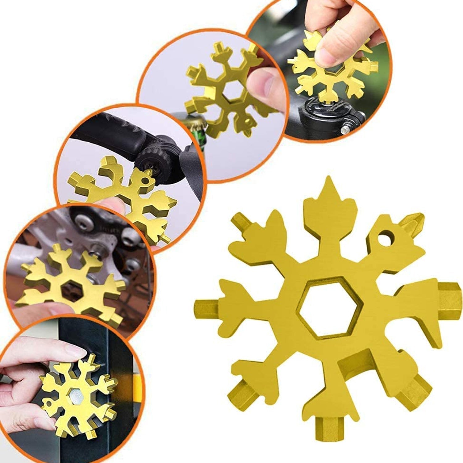 18-in-1 Snowflake Multi-Tool – Portable Bottle Opener, Screwdriver & Wrench Variety Bazaar