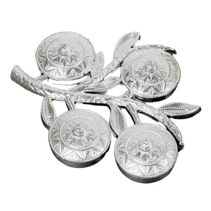 Tree Shape 4 Compartment Mukhwas Dani Serving Tray For Home & Kitchen Use Variety Bazaar