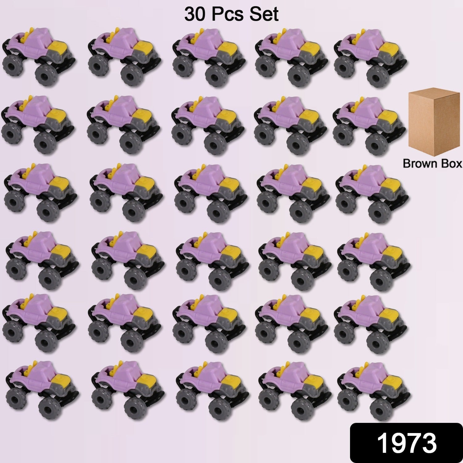 Mini Monster Trucks Friction Powered Cars for Kids Big Plastic Tires Baby Boys Super Cars Blaze Truck for Kids Gifts Toys (30 Pcs Set) Variety Bazaar