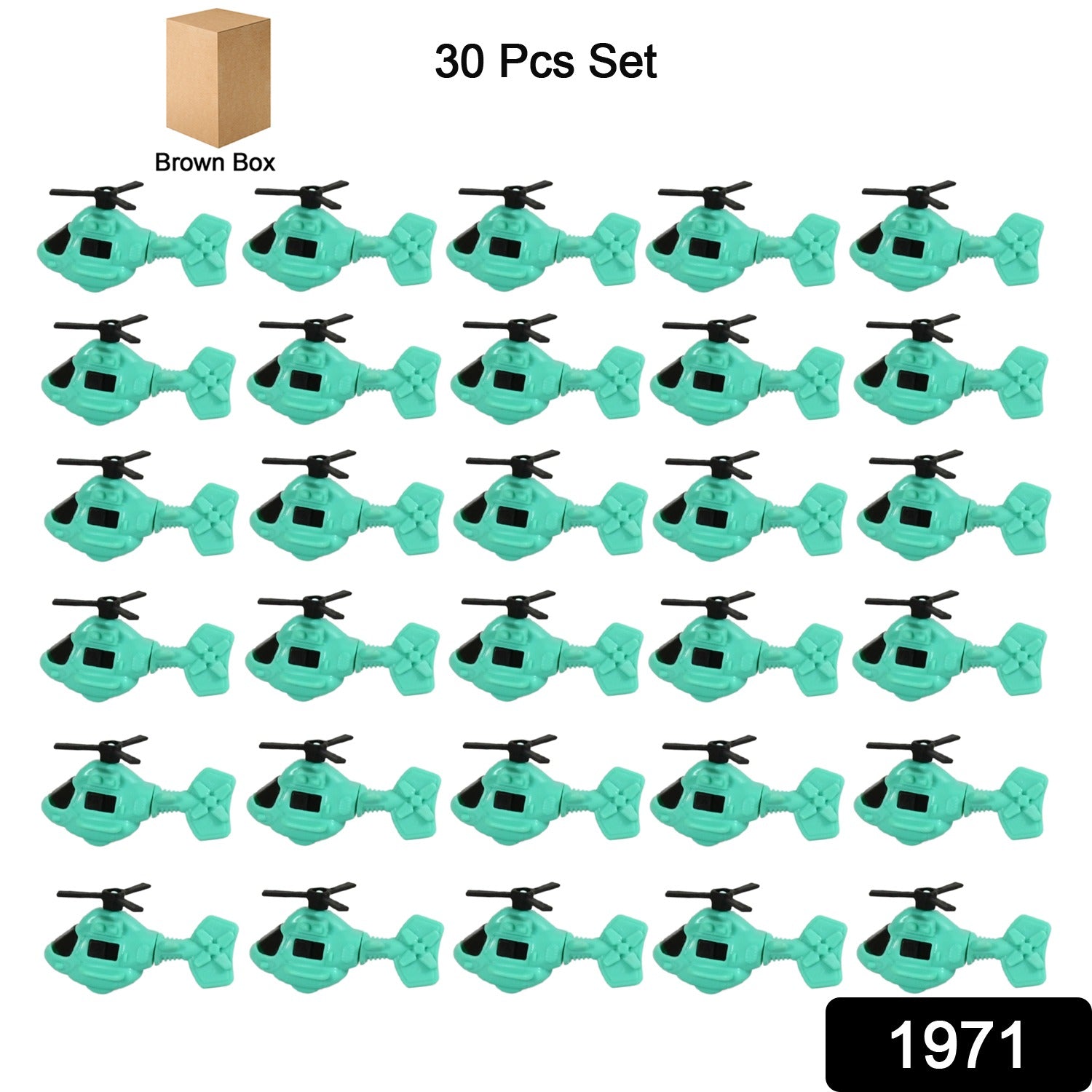 Small DIY Helicopter Toy, Small Kid's Toy, Rotating Tail Wing DIY Helicopter (30 Pc Set) Variety Bazaar