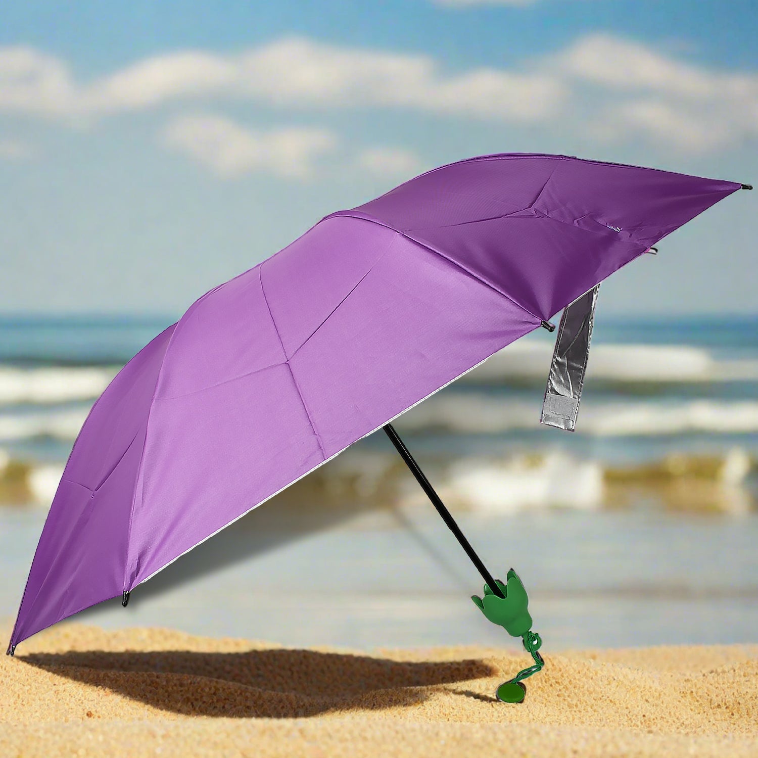 Vegetable shaped Folding Umbrella, Plastic Case Creative Fashion Folding Mini Sun Shade Rain Umbrella, Unique Umbrella, Sun & UV Protection, Cute Design (1 Pc) Variety Bazaar