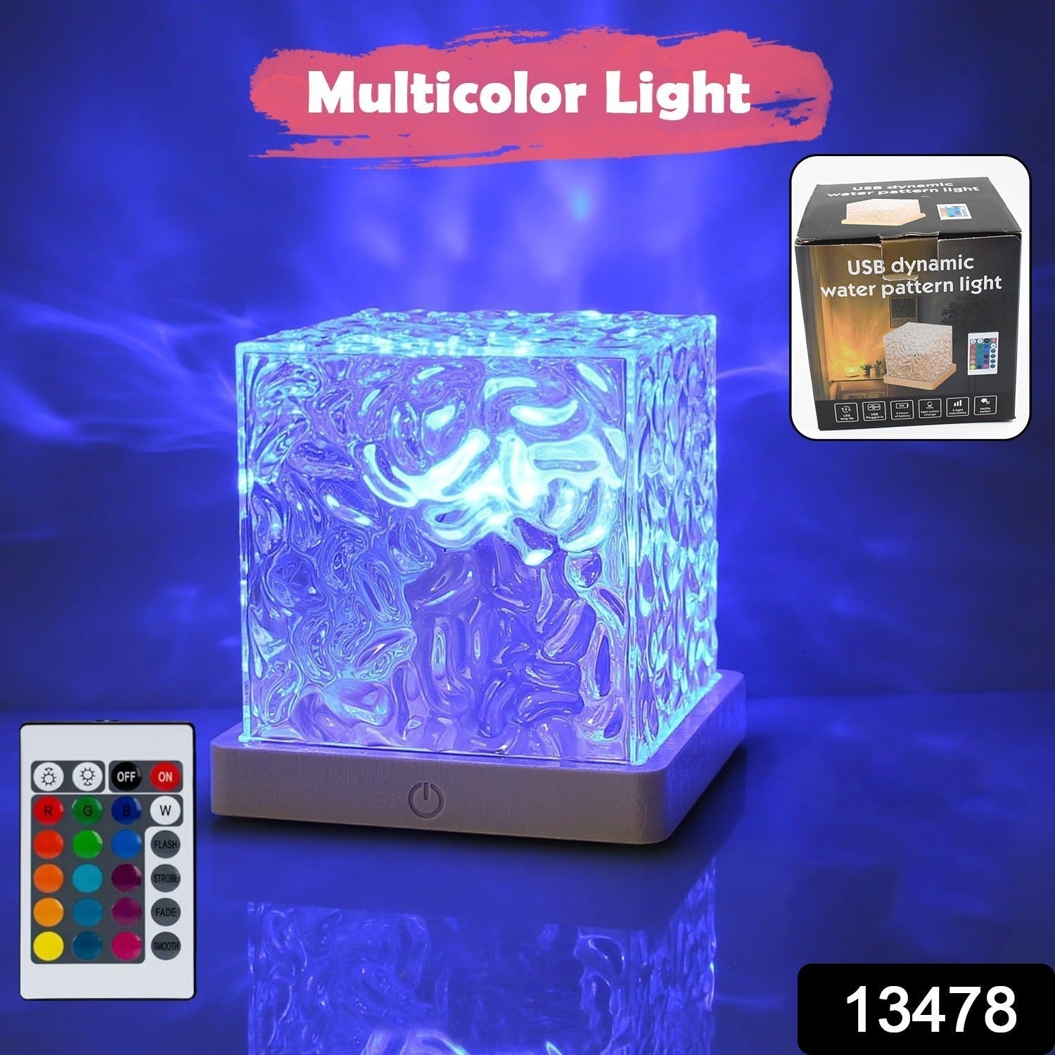 Ocean Wave Projector Lamp, 3D Water Wave LED Night Light, Water Ripple Night Lamp With Remote Variety Bazaar