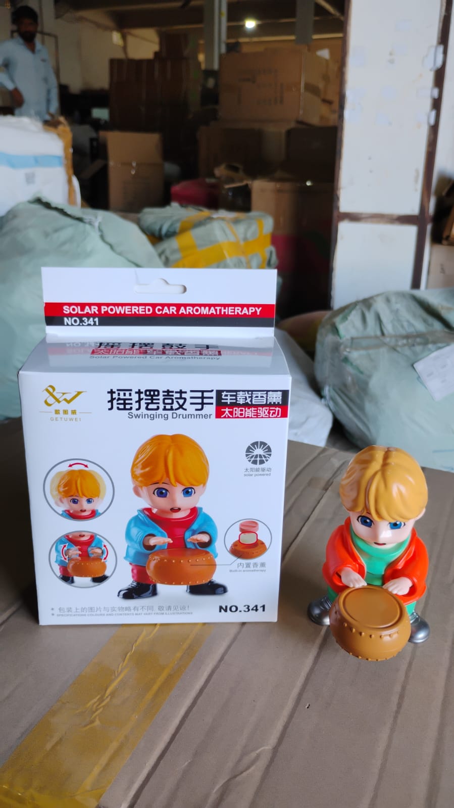 Creative Solar Drummer Car Aromatherapy, Solar Powered Car Air Freshener (1 Pc) Variety Bazaar