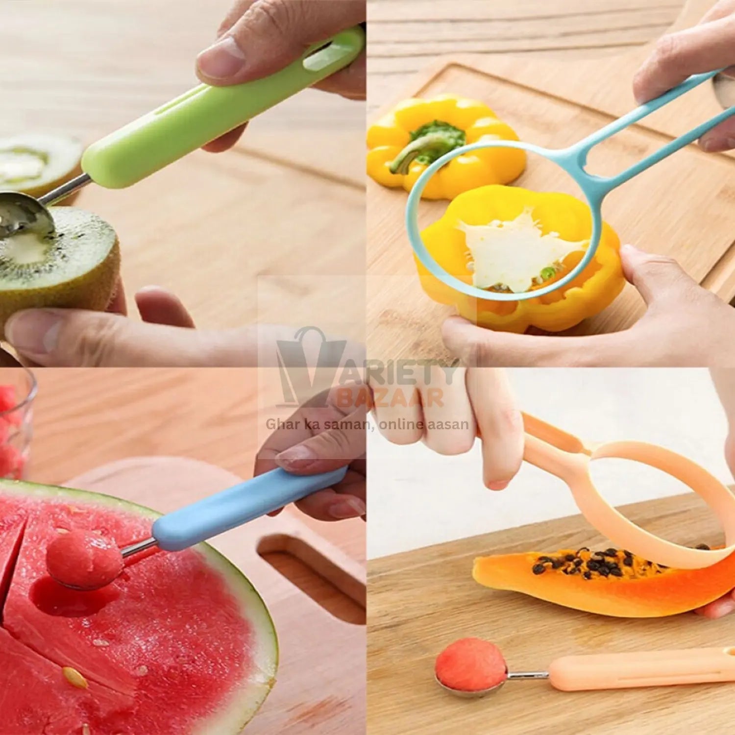 2-in-1 Fruit Peeler & Baller for Avocado & Watermelon (1 Pc, Kitchen) Variety Bazaar