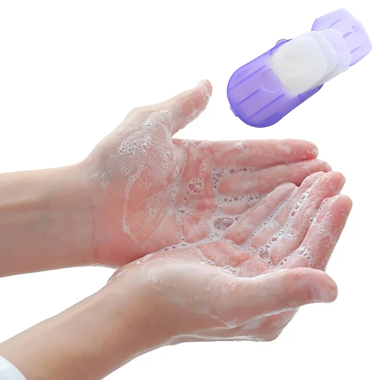 Portable Easy Carry Travel Paper Soap Sheet with Mini Box (20 Sheets in a Pack Approx / Mix Color) travel sahayak