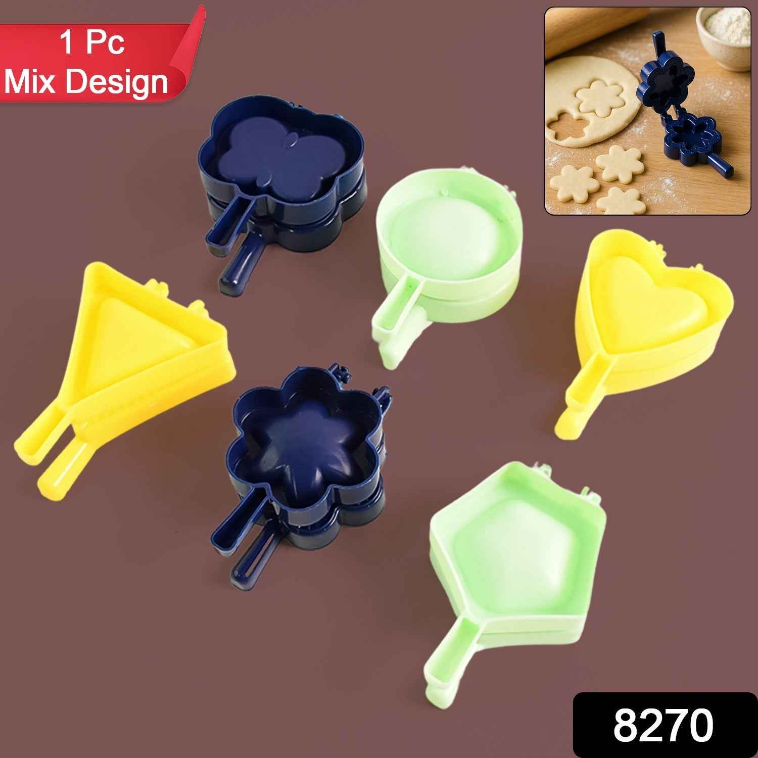 1 Pc Assorted Shape Plastic Snack Mould (Mix Design / 1 Pc)