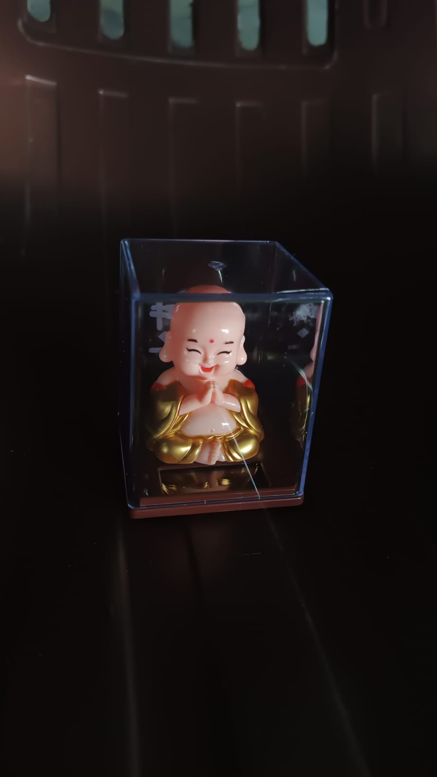 Solar Power Moving Head Buddha Statue Car Ornament (1 Pc / Mix Color) Variety Bazaar