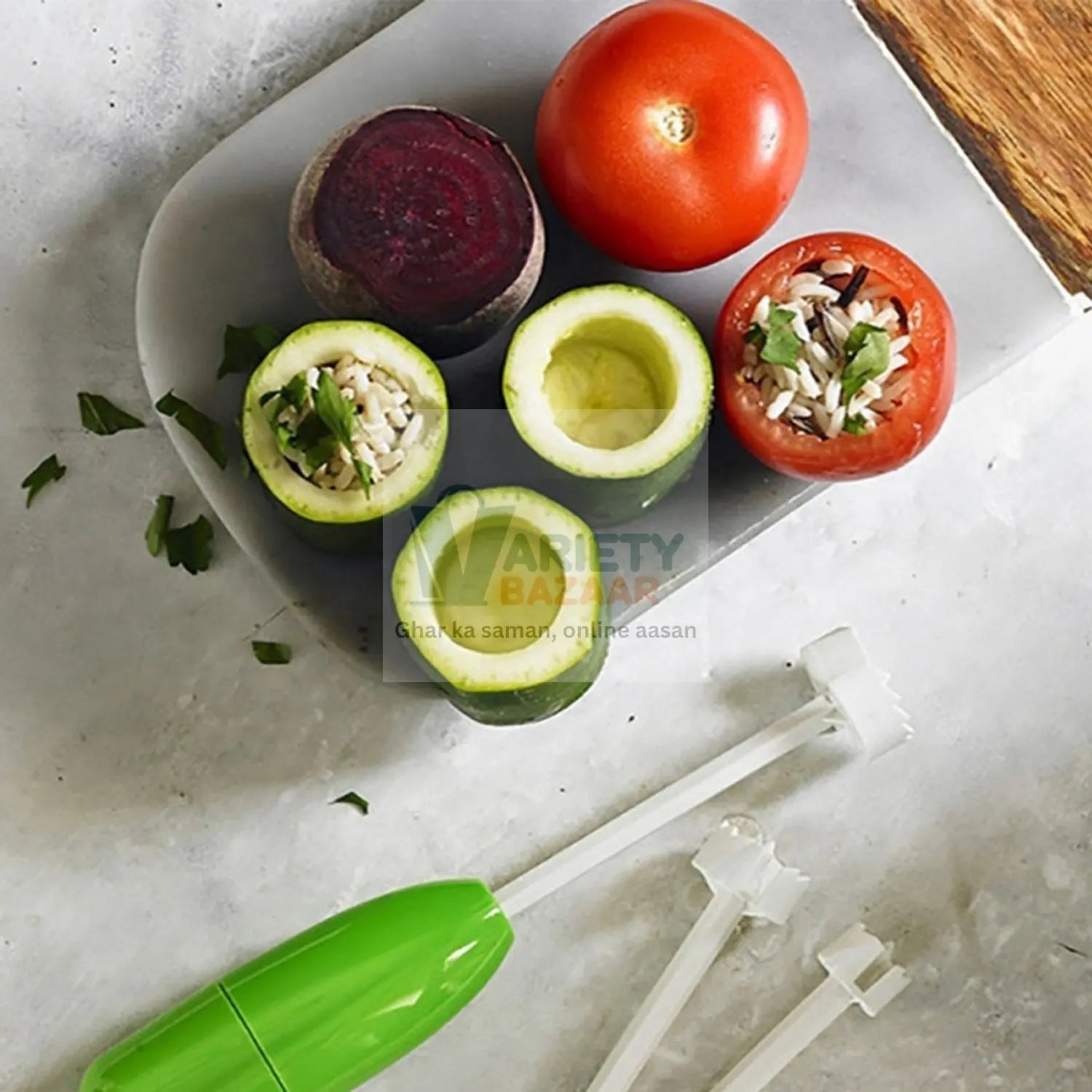 2433 Veg Drill Vegetable Spiralizer Digging for Stuffed Vegetables Travel Sahayak