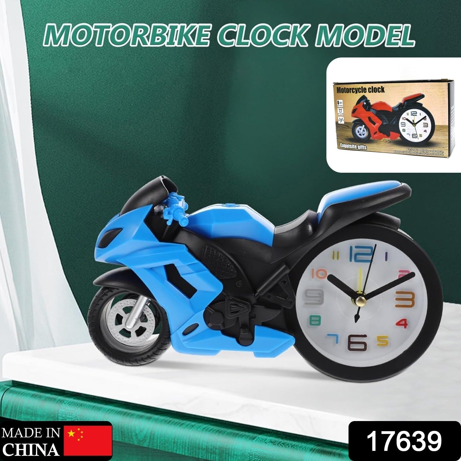 Retro Motorcycle Alarm Clock – Novelty Bike Engine Style Desk Clock Variety Bazaar