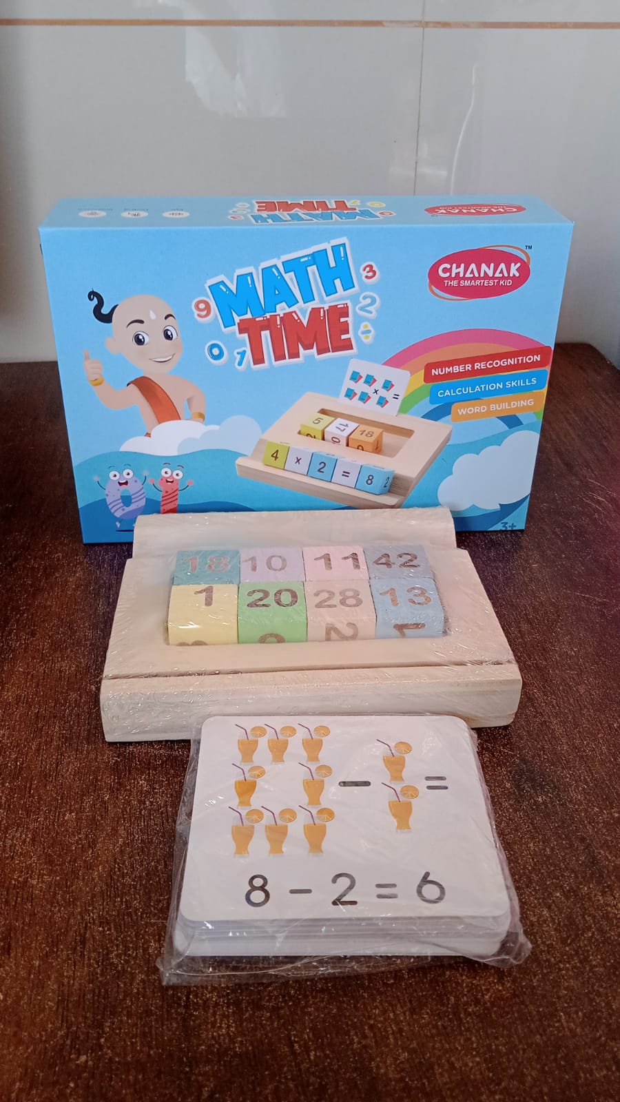 Wooden MathTime for Kids - Educational Math Card Game Variety Bazaar