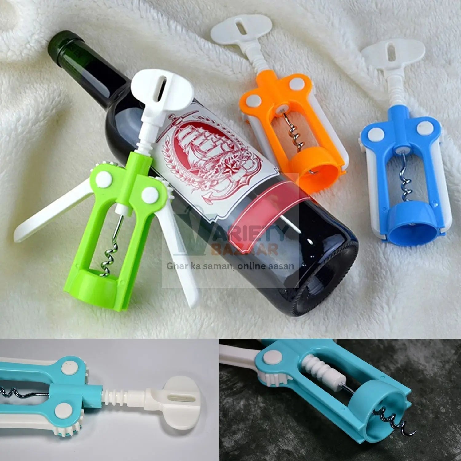 2816 Waiter Wine Corkscrew Bottle Beer Cap Opener for Restaurants Bar Home Travel Sahayak