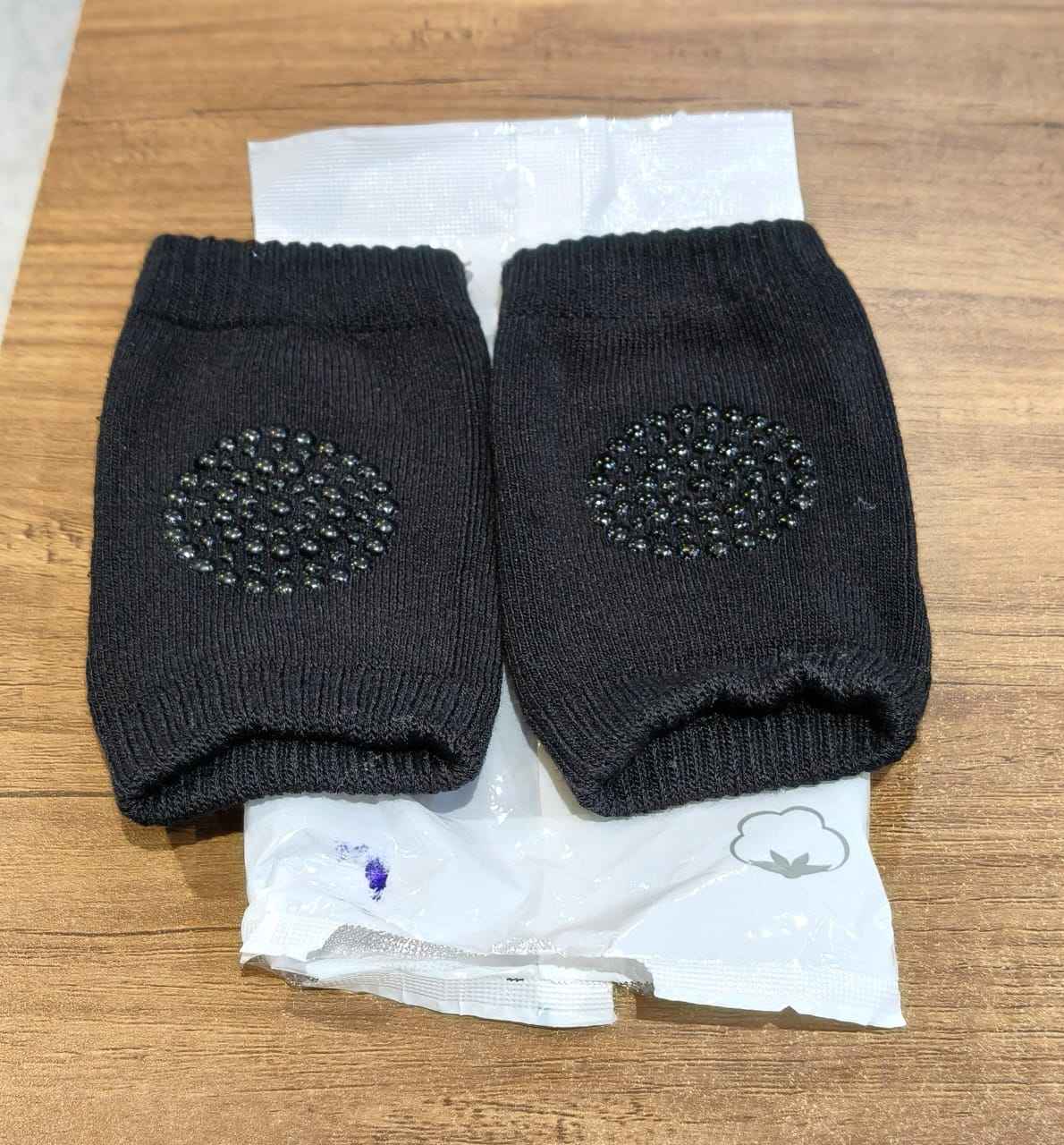 Black Toddler Wool Knit Leg Warmer (Knee Guard)