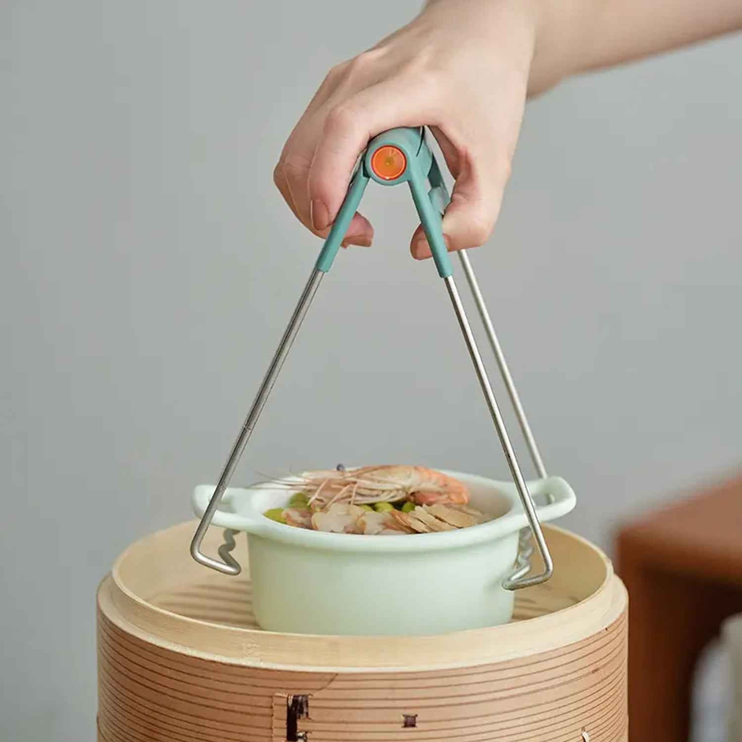 5906 Kitchen Tongs Bowls Clip Wearresistant Bowls Plates Clip Lifter For Restaurants For Kitchen (1 Pc)