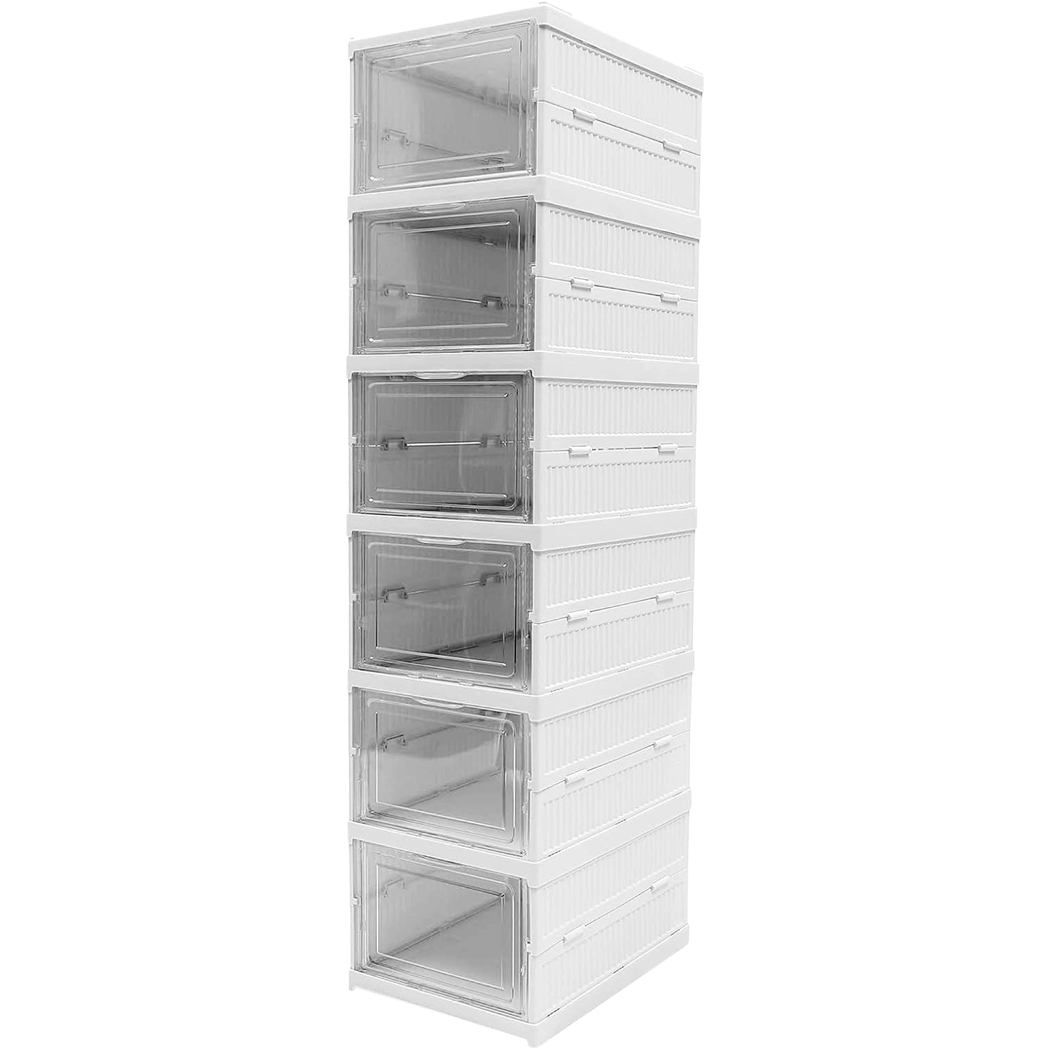 6-Layer Stackable Foldable Storage Organizer Cart for Clothes, Kitchen, Closet & Bathroom Variety Bazaar