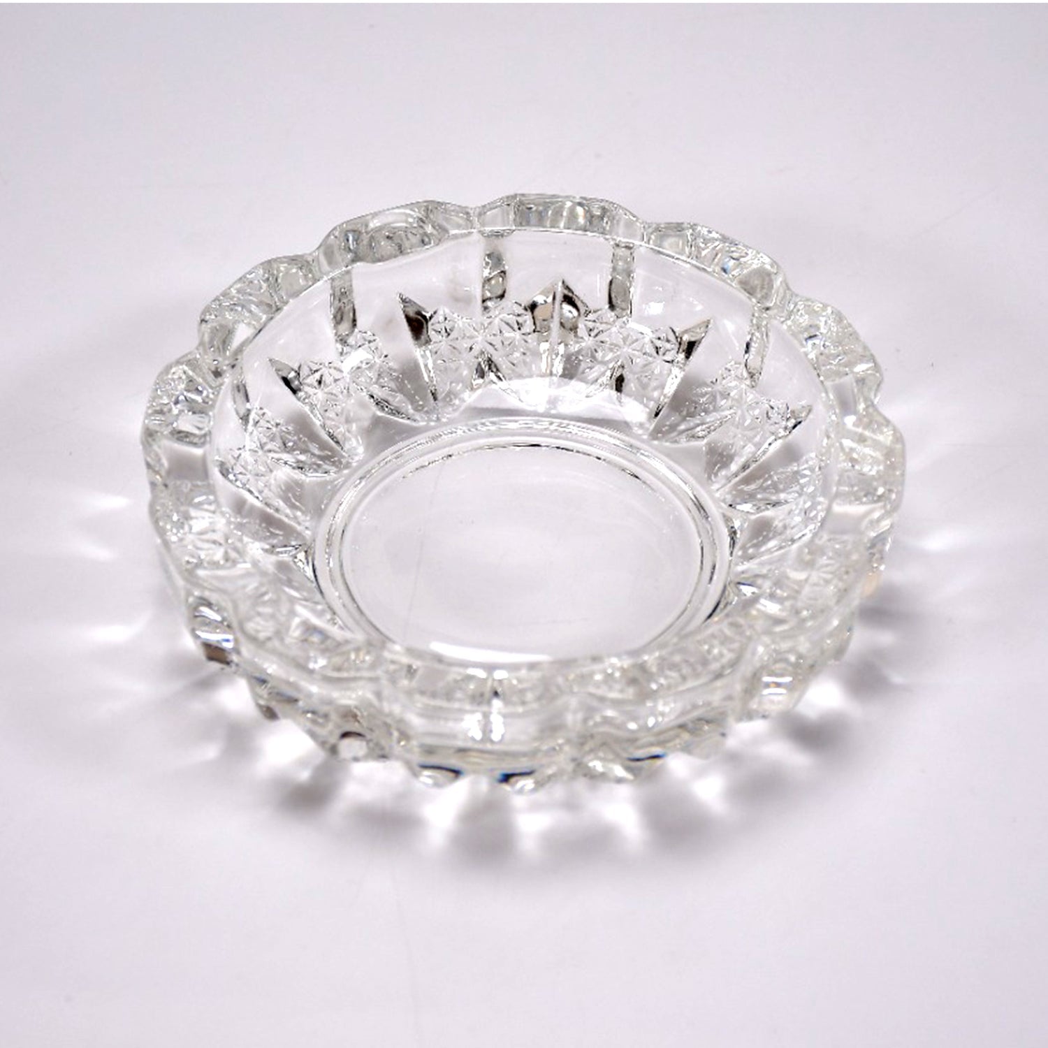 paricutin Glass Crystal Quality Cigar Cigarette Ashtray Round Tabletop for Home Office Indoor Outdoor Home Decor Variety Bazaar