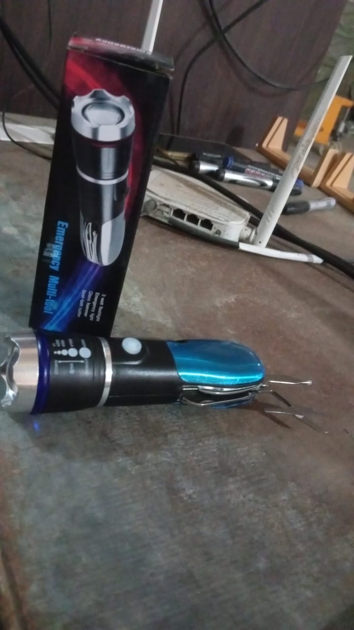 Battery Operated Multi Tool Led Flashlight, All in One Tool Light (1 Pc / Battery Not Included) Variety Bazaar