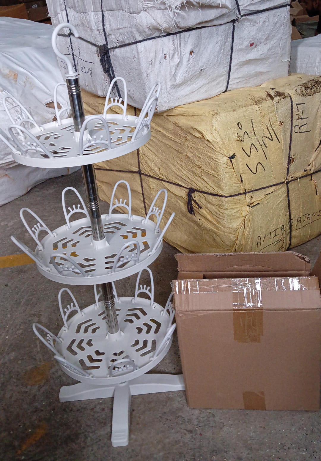 Rotating Shoe Rack, 3 Layer/ 3 Tier Rotating Shoe Rack (1 Pc) Variety Bazaar