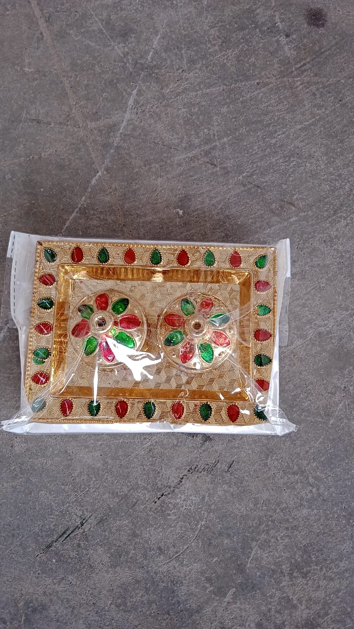 Rakasha Bandhan Special Puja Thali, Kumkum Thali Holder, Pooja Return Gift, Indian Housewarming Gifts, Brother / Bhai / Bhabhi / Sister / Family Rakhi for Rakshabandhan, Diwali