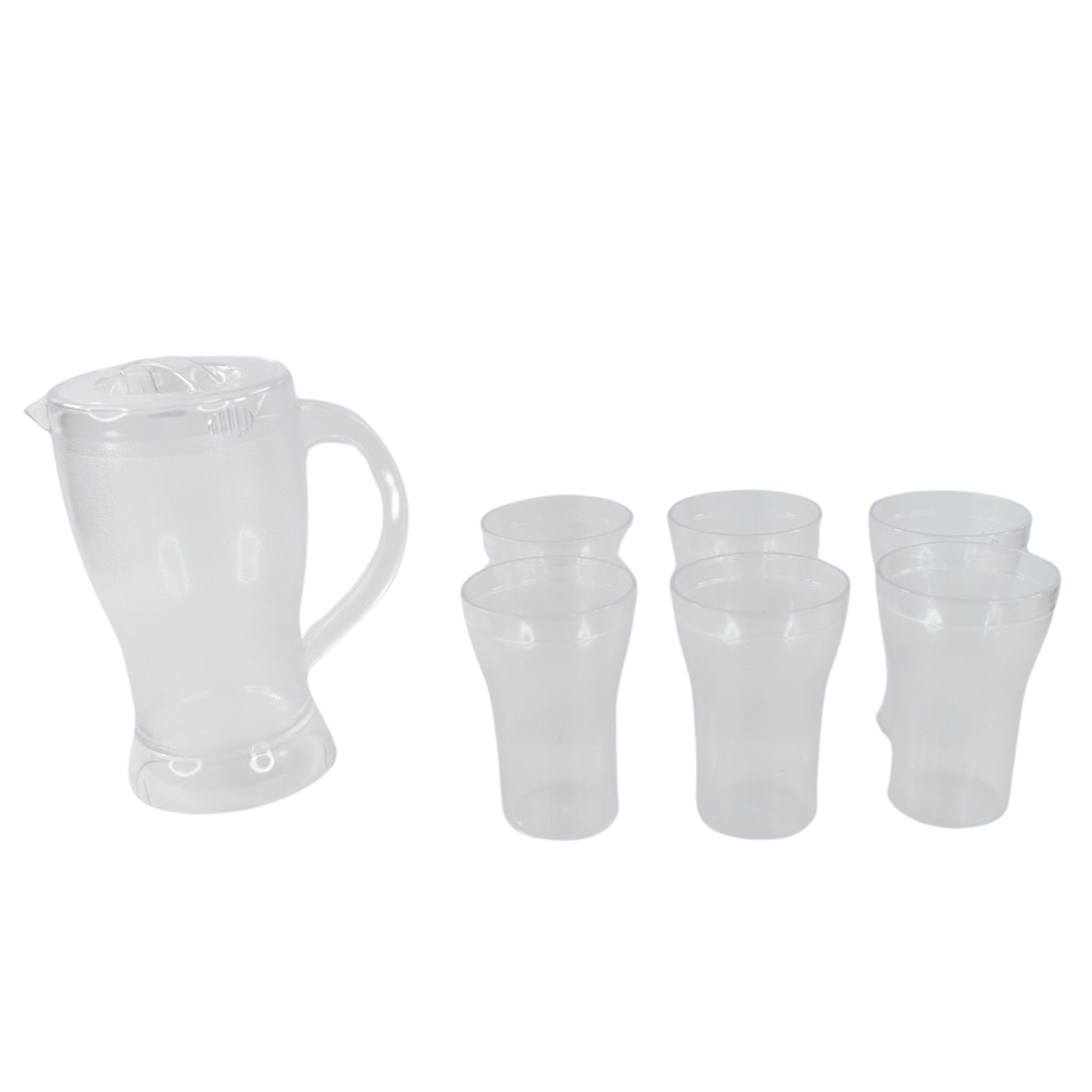 Apex Unbreakable Lemon Jug Set With 6 Glasses 1200ml Jug + 300ml Glasses Approx