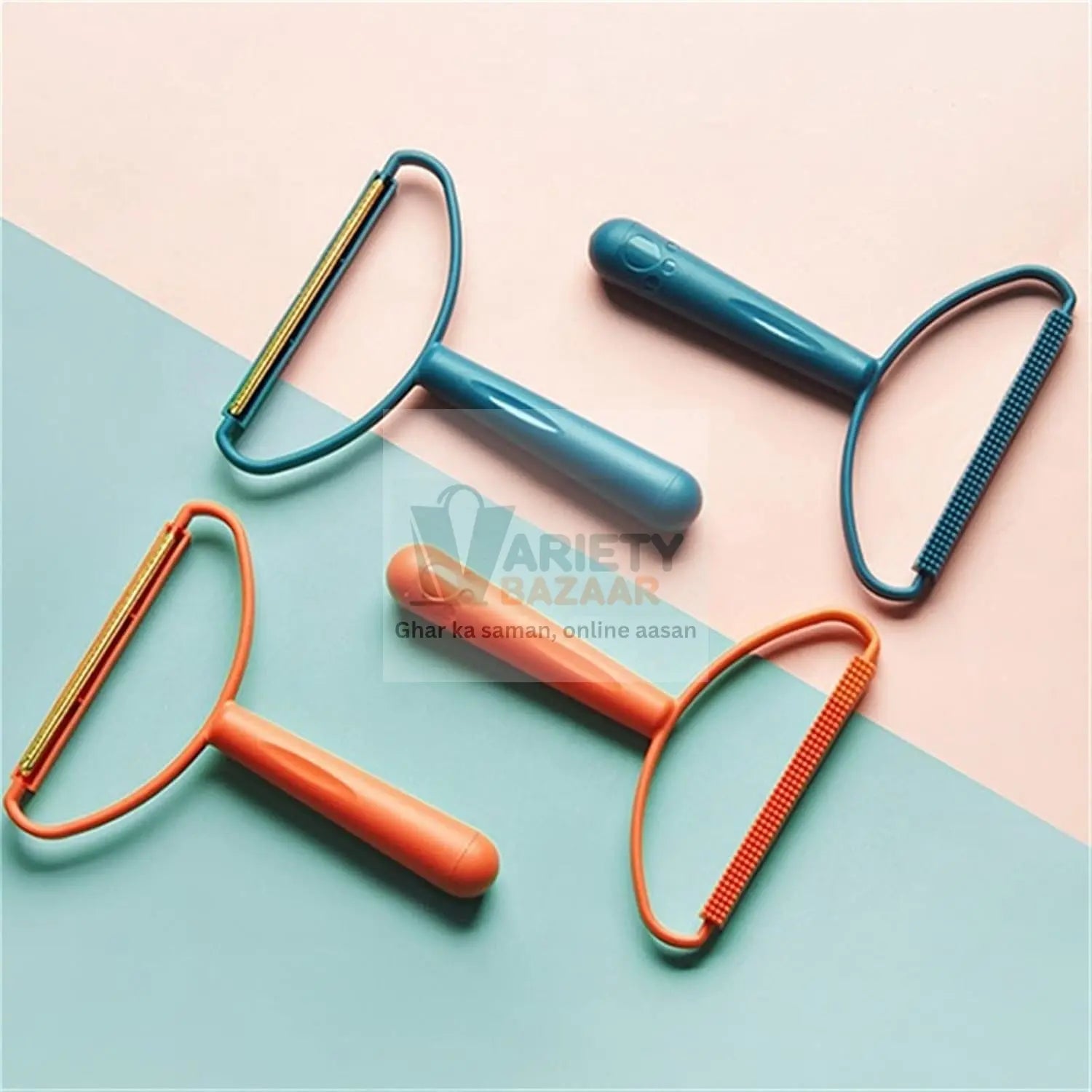 2in1 Portable Lint Remover at Home Use | Use for Removing Lint Dust in Furniture and Wool Clothes Sweater Carpet | Woolen Fabrics Brush Sticky Lint Roller with Long Handle (1 Pc) Variety Bazaar