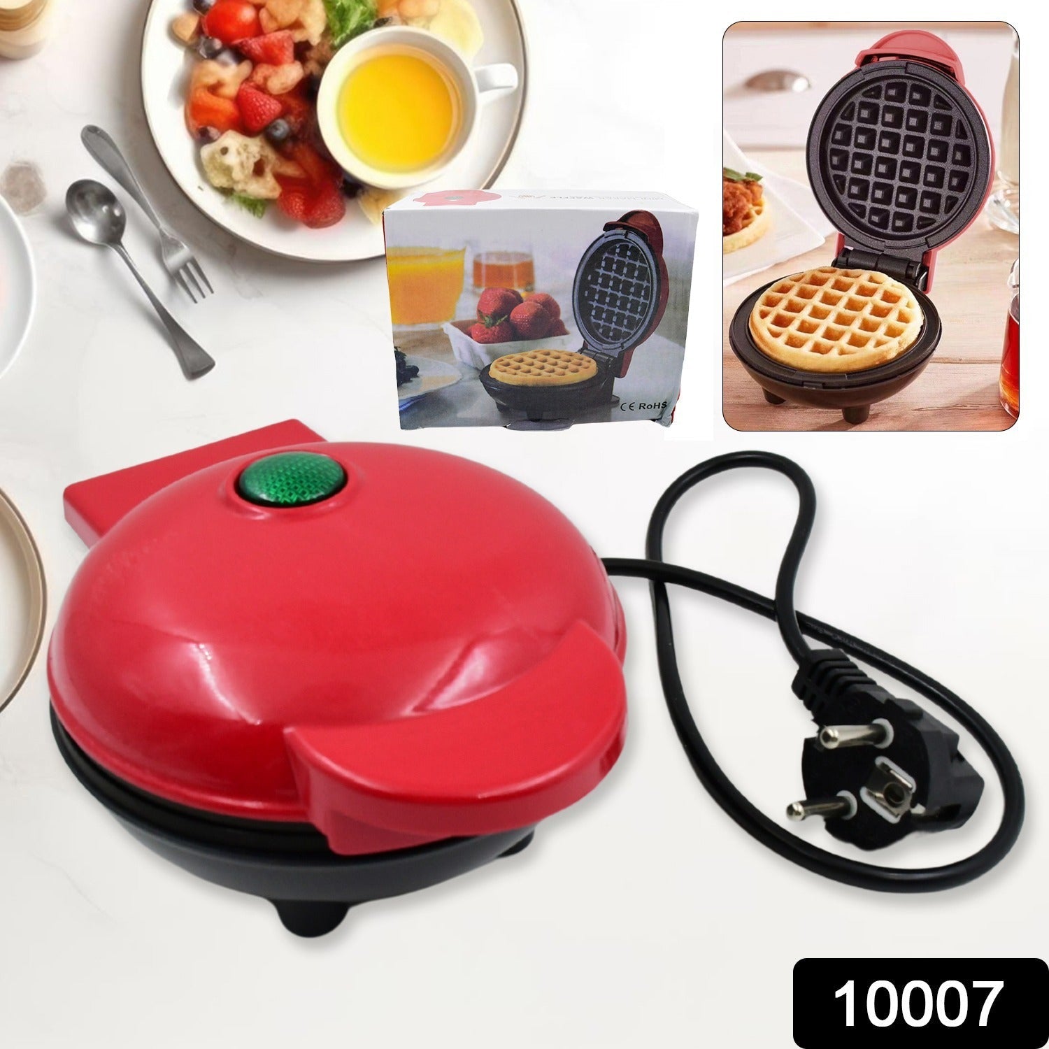 Mini Waffle Maker Machine Waffle Iron Home Appliances Kitchen Gift Easy To Clean, On-Stick Surfaces, Perfect Breakfast, Dessert, Sandwich, Cakes, Other Snacks Machine Variety Bazaar