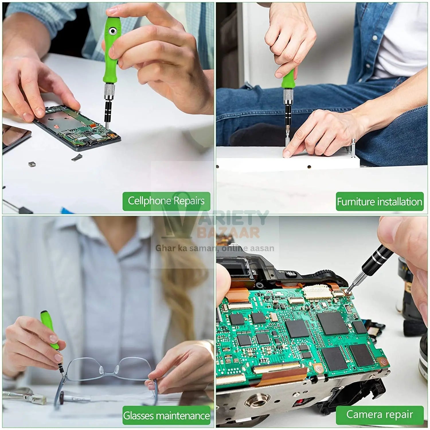 32 in 1 Mini Screwdriver Bits Set with Magnetic Flexible Extension Rod Variety Bazaar