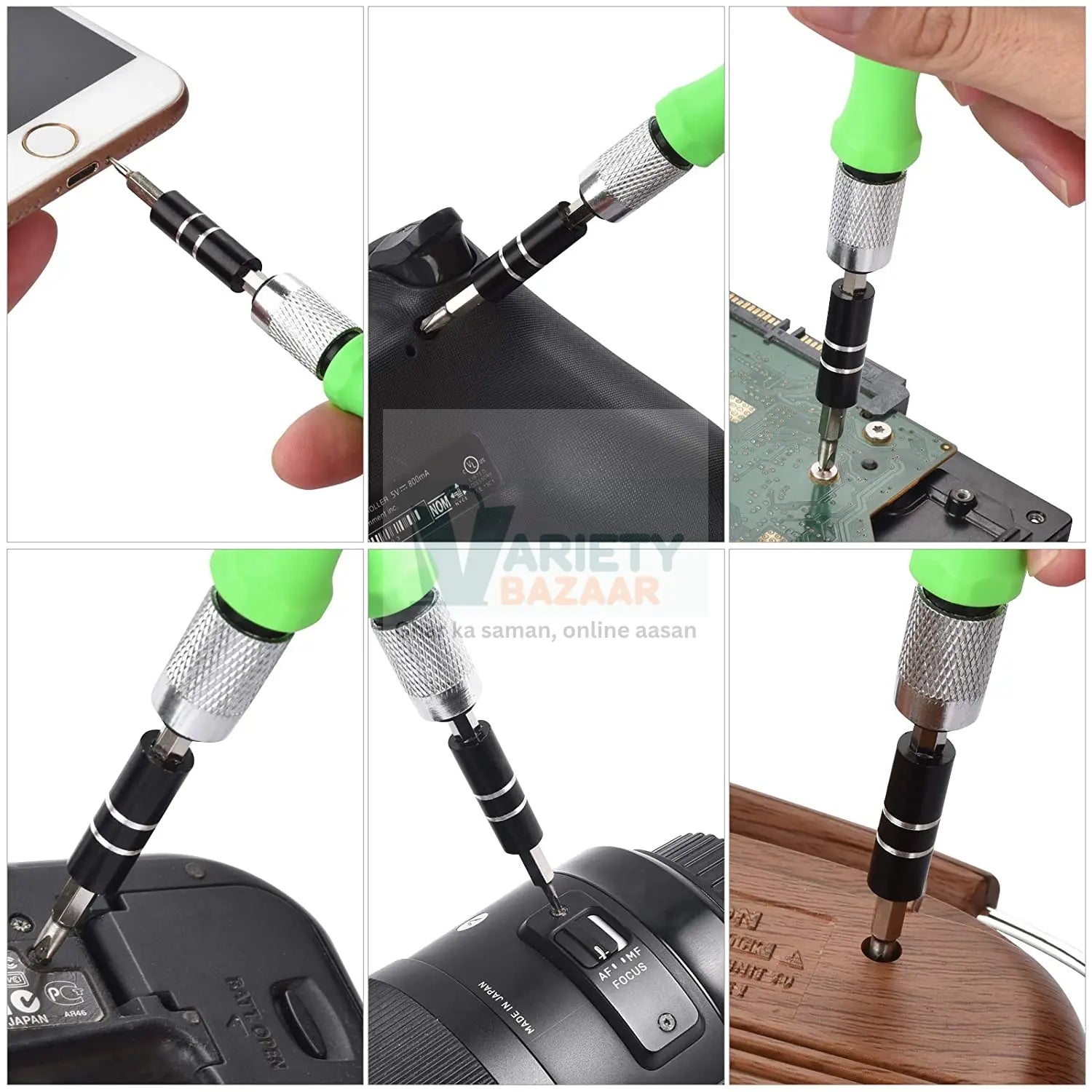 32 in 1 Mini Screwdriver Bits Set with Magnetic Flexible Extension Rod Variety Bazaar