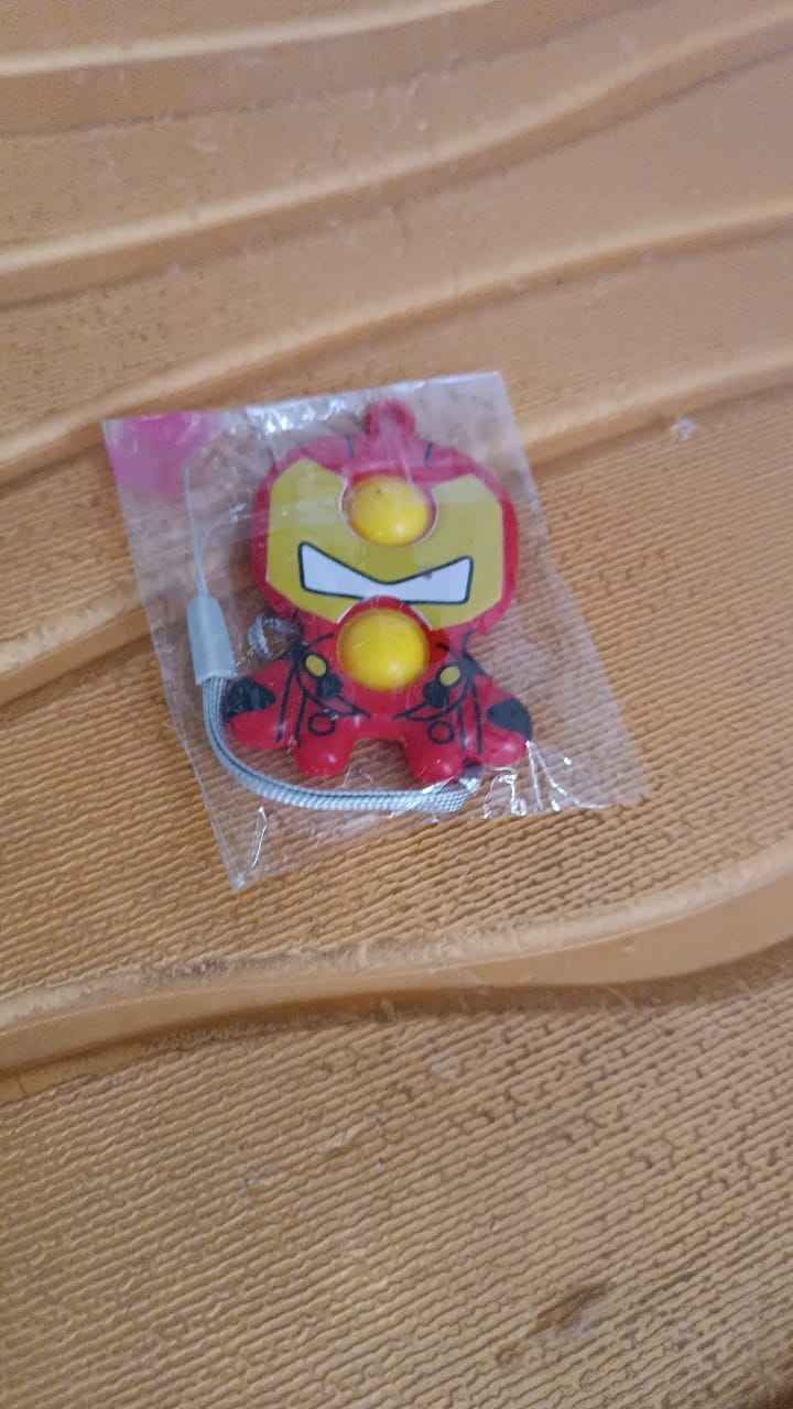 Creative Cartoon Style Mini Push Pop Bubble Keychain (1 Pc)