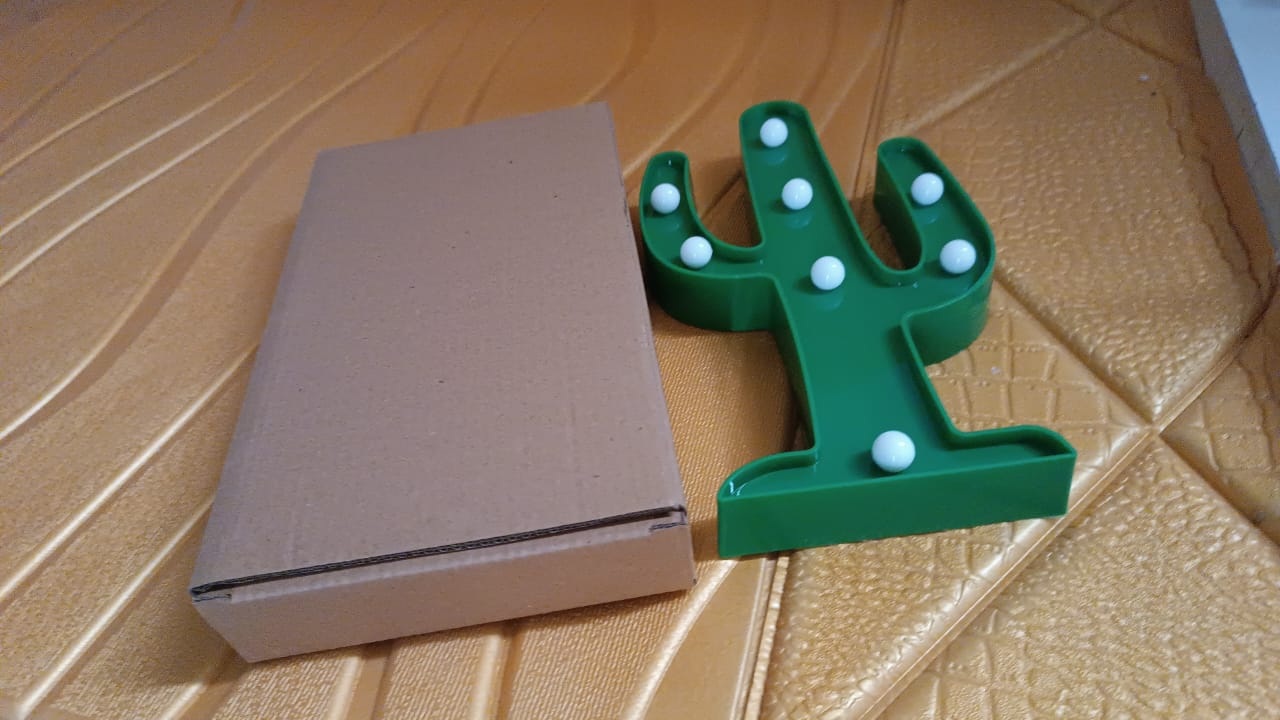 LED Cactus Light, LED Desk Lamp, LED Table Lamp (1 Pc / Battery not Included) Variety Bazaar