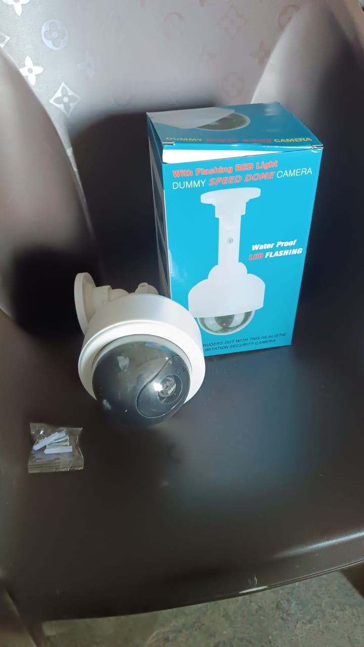 Fake / Dummy Camera CCTV, with Flashing Red LED Light (1 Pc / Battery Not Included) Variety Bazaar
