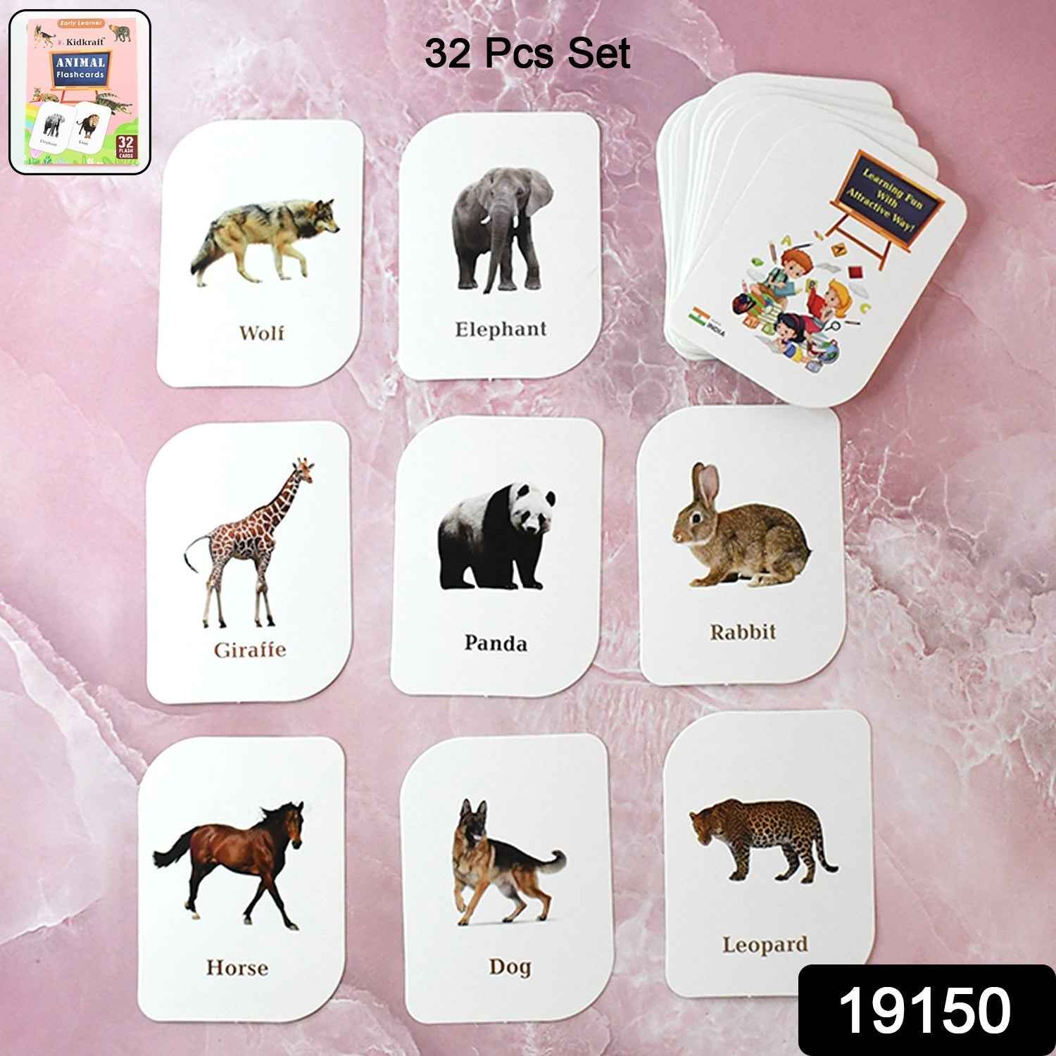 Kidkraft 32-Piece Animal Flash Cards Set