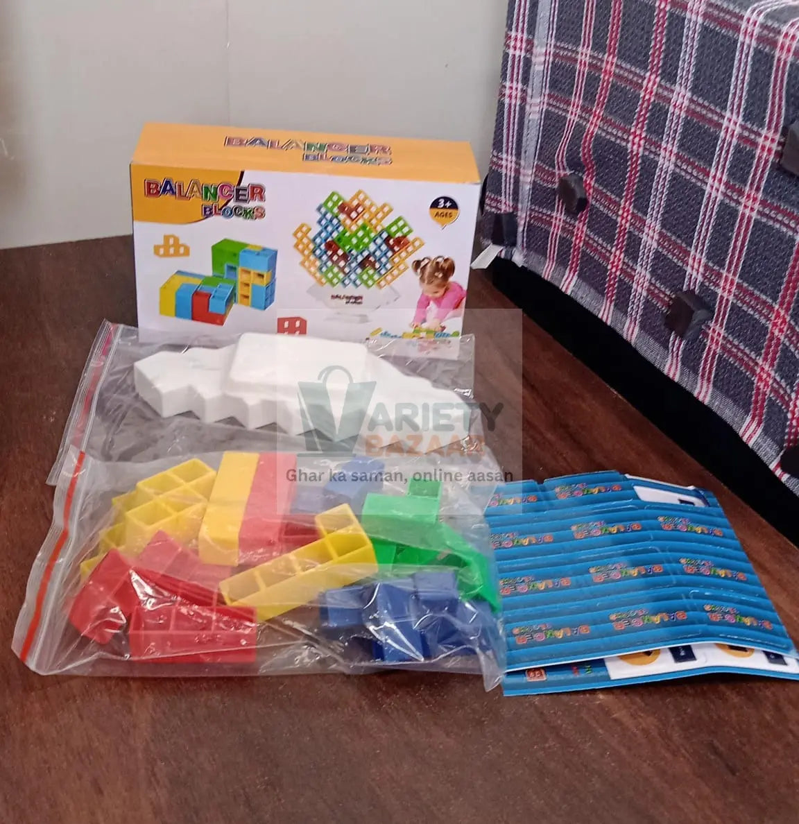 3D Tower Game, Tower Balance Game, Tower Stacking Game Adult Kid Tower Stacking Blocks Balance Game Blocks Building Toys for Kids Age 3+ Years (16 Pcs Set) travel sahayak