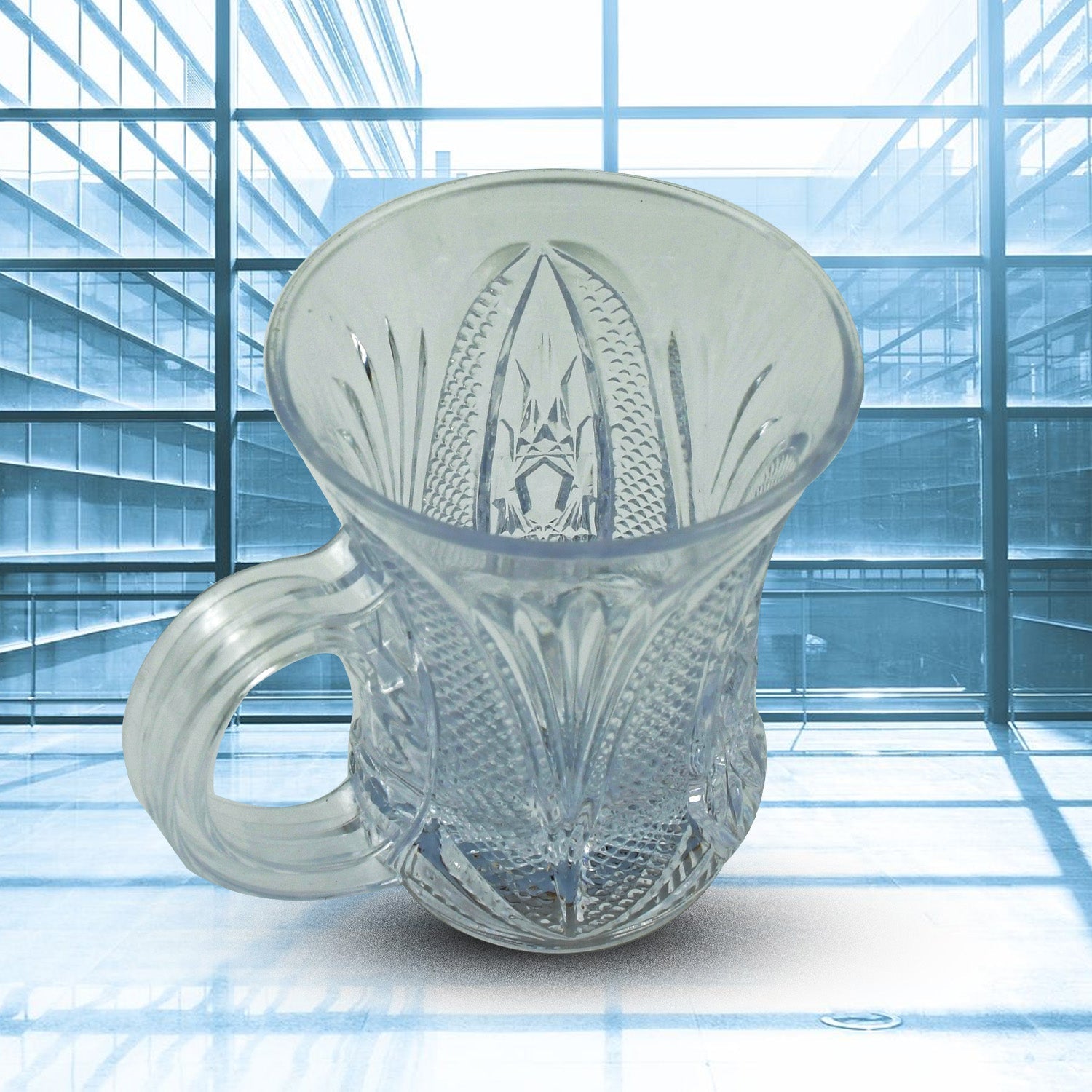 LED Light-Up Party Cups - Flashing Water-Activated Drinking Glasses with Handle (2-Piece) Variety Bazaar