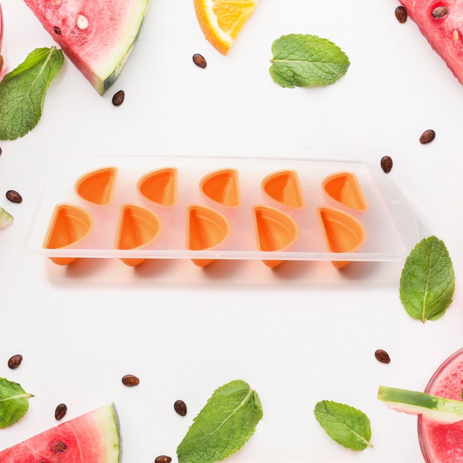 Silicone Mold Ice Cube Tray Creative Sweet Multi Type Ice Tray , Ice Cube Trays Multi Fruit Shape Ice Tray (1 Pc) Variety Bazaar