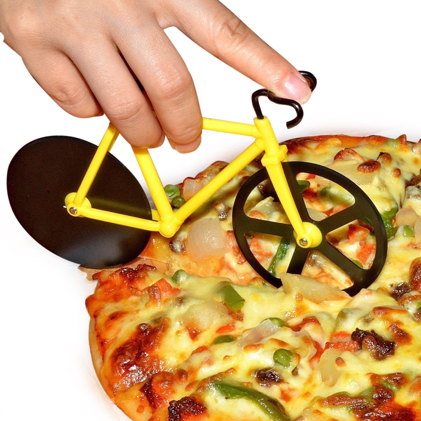 Bicycle Pizza Cutter (1 Pc): Stainless Steel, Unbreakable Handle Variety Bazaar