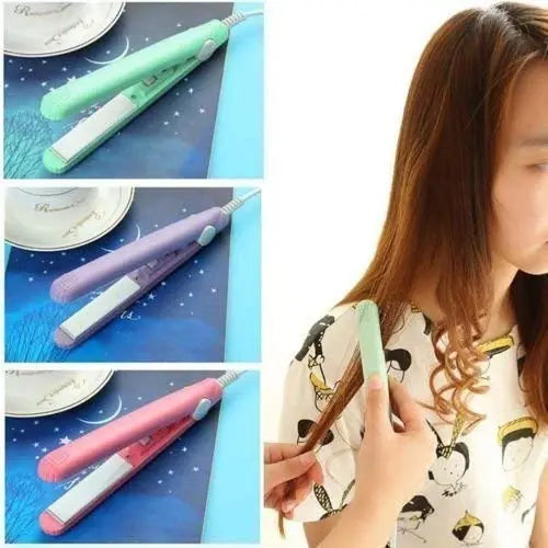 Beauty and Personal Care Professional Ceramic Plate Mini Hair Styler Straightener and Curler - varietybazaar.co.in