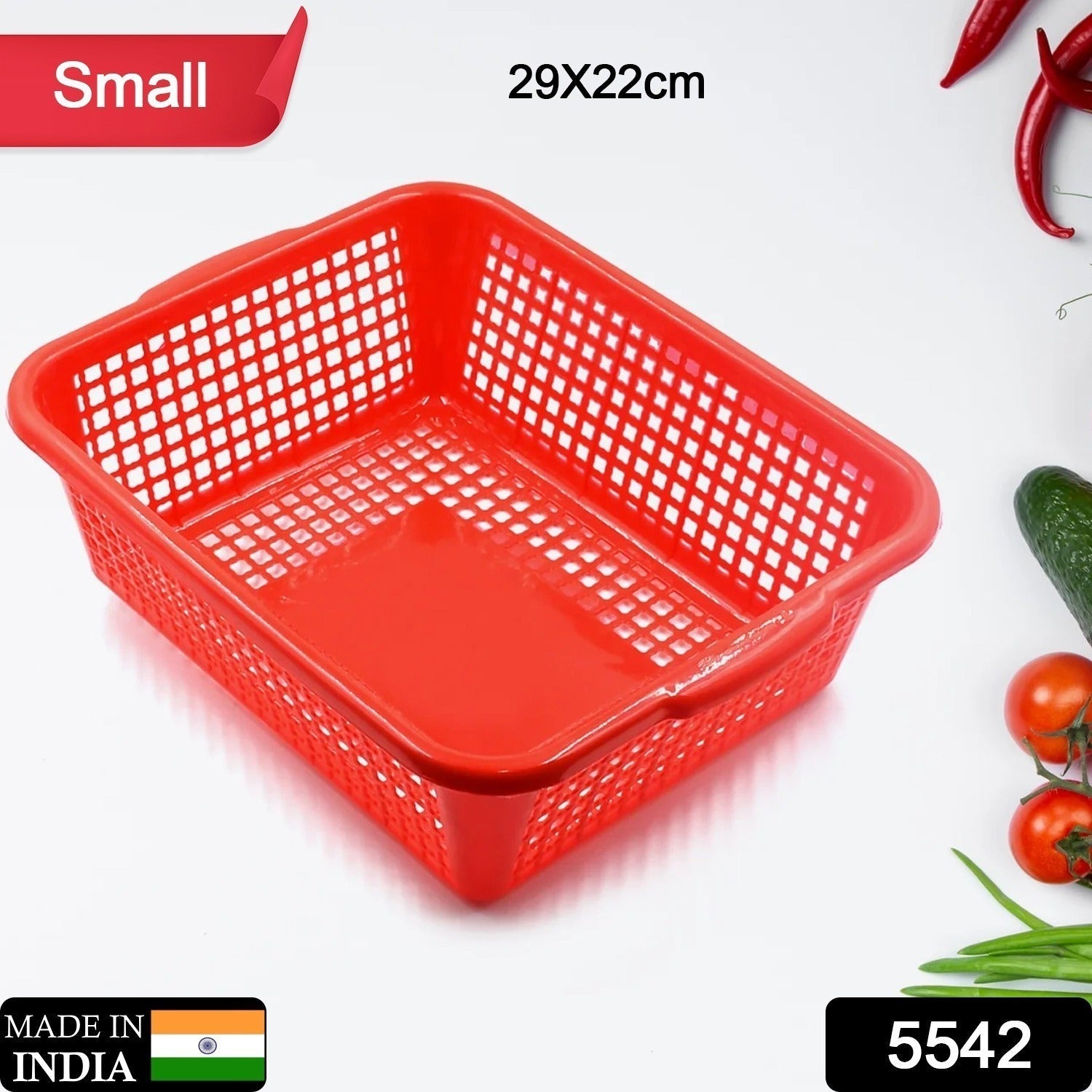 Plastic 1 Pc Kitchen Small Size Dish Rack Drainer Vegetables and Fruits Washing Basket Dish Rack Multipurpose Organizers (29x22CM Mix Color) Variety Bazaar