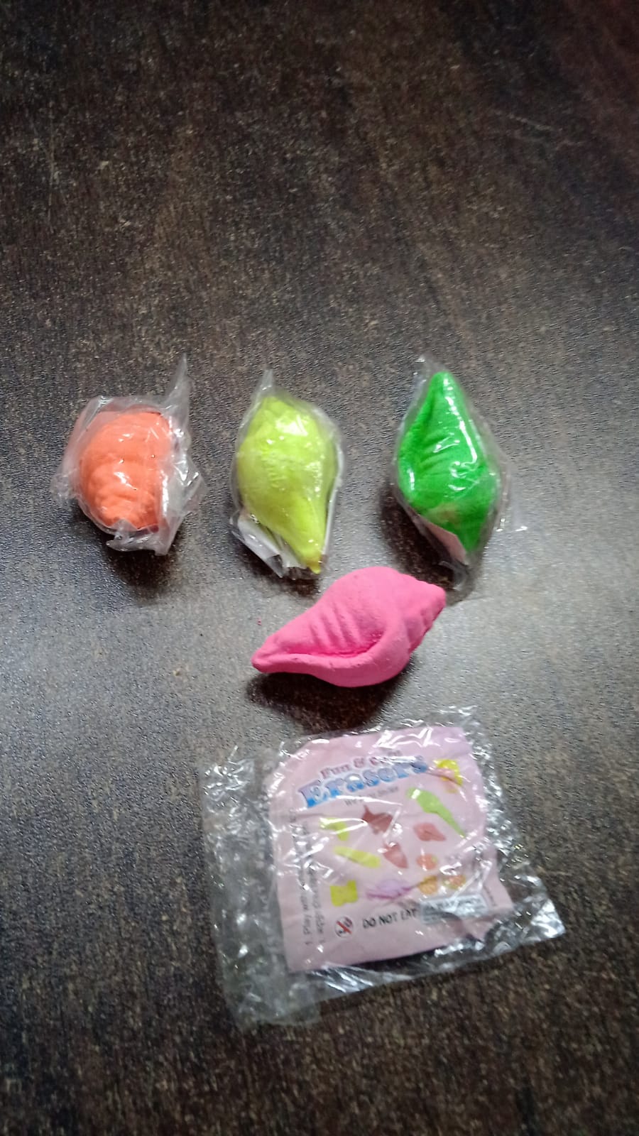 Shankh Shape Eraser Rubber (1 Pc / Mix Colour & Design) Variety Bazaar
