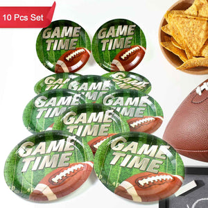 Round Plates Disposable Paper Plates Happy Birthday Gift (10 Pcs Set Mix Design)