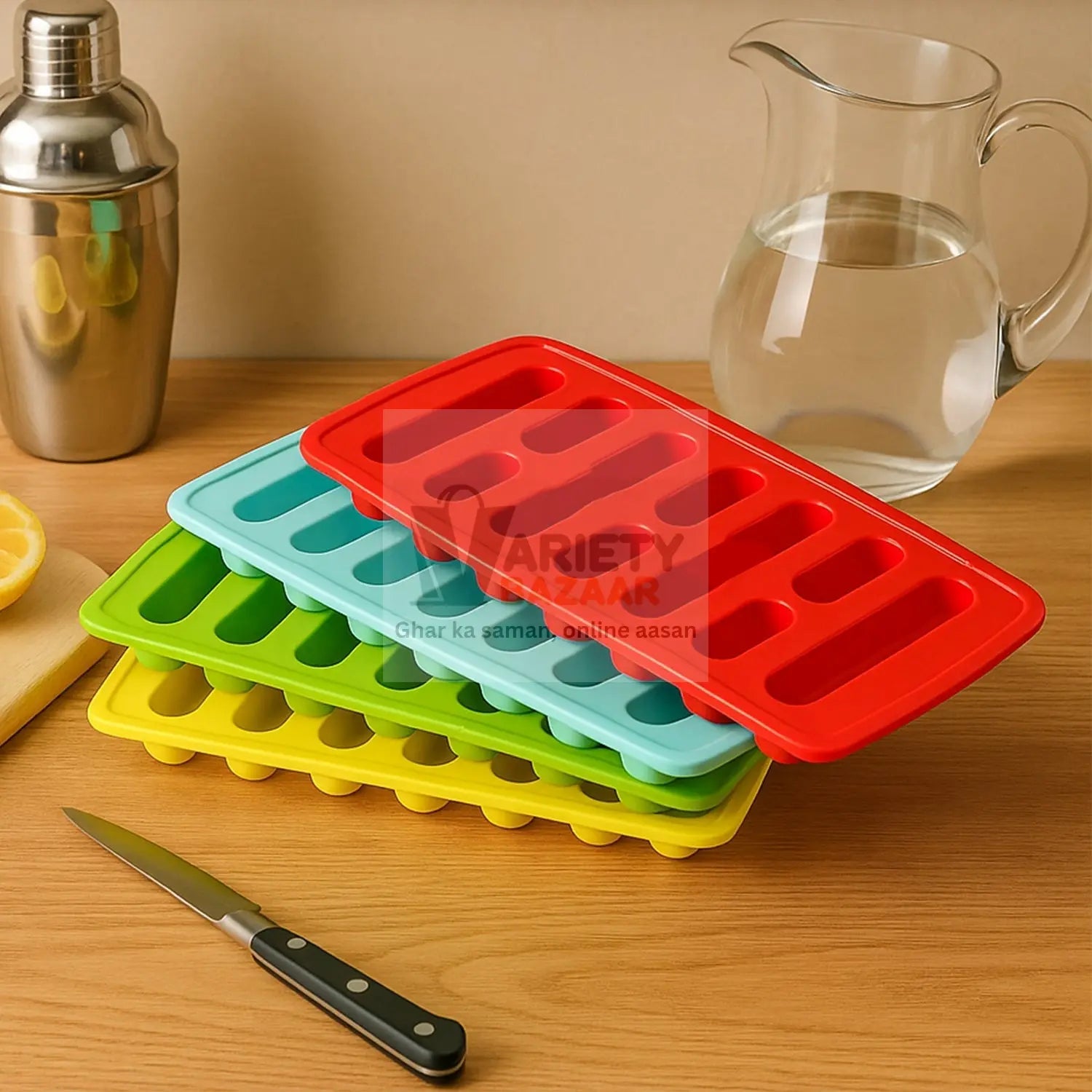 4-Piece Fancy Ice Tray – Versatile Household Ice Maker Variety Bazaar