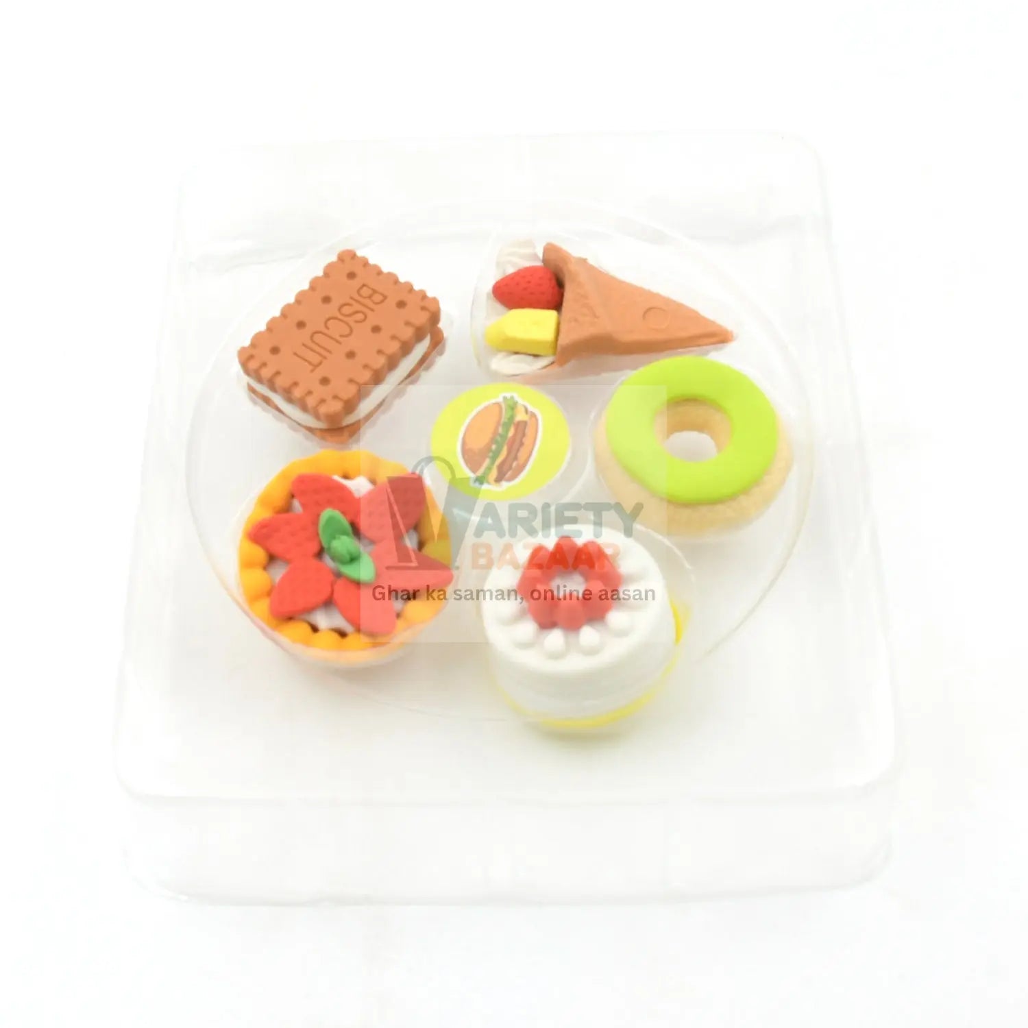 4171 3D Fast Food Fancy & Stylish Colorful Erasers, Mini Eraser Creative Cute Novelty Eraser for Children Different Designs Eraser Set for Return Gift, Birthday Party, School Prize, Fast Food Set Eraser ( 5 pc Set ) Travel Sahayak