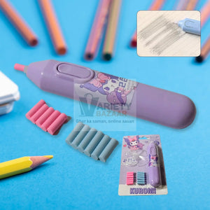 4189 Electric Eraser Kit Automatic Pencil Eraser Battery Operated with 10 Eraser Refills Suitable for use with Graphite Pencils Drawing Painting Sketching Drafting Supplies Stationery Child Gifts (Battery Not Included) Travel Sahayak