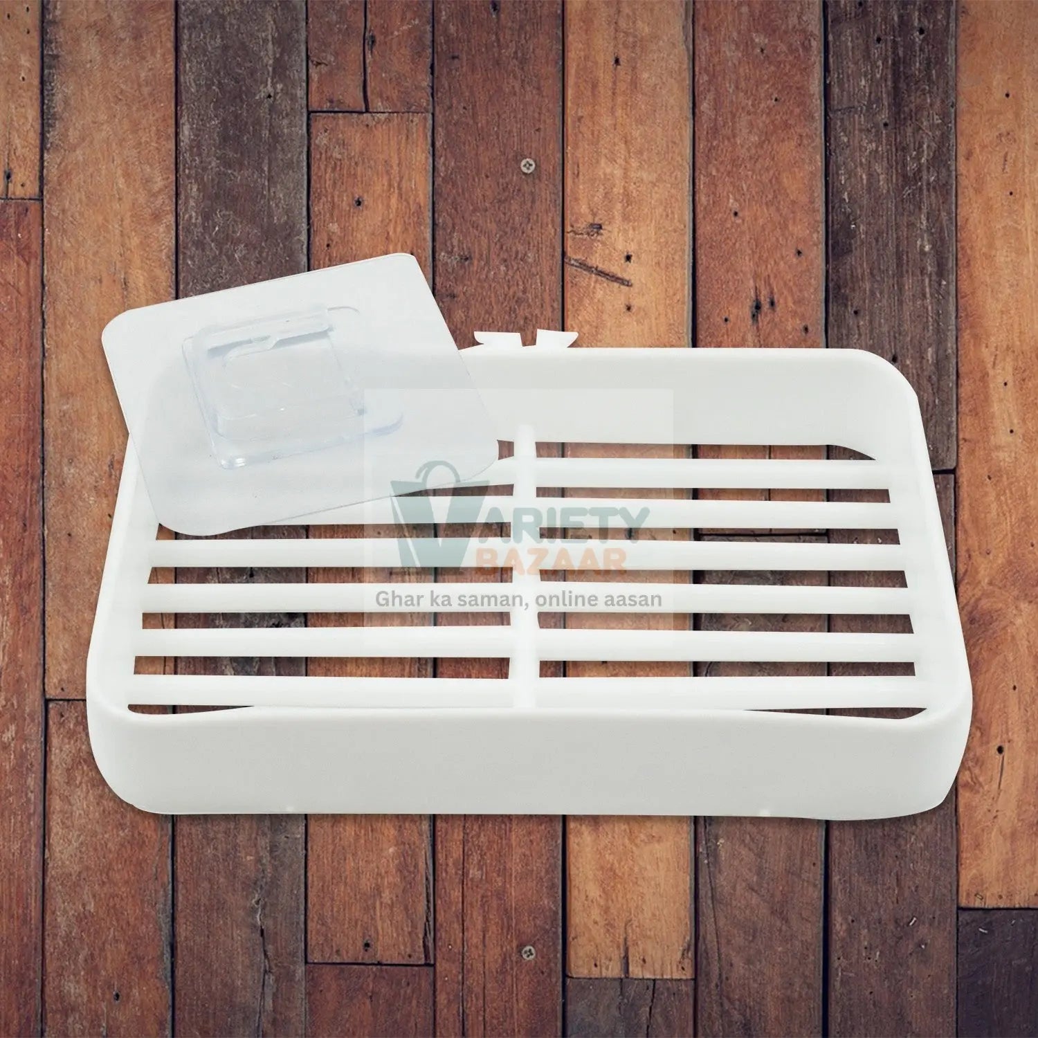 4194 Soap Dish Holder for Bathroom Shower Wall Mounted Self Adhesive Soap Holder Saver Tray-Plastic Sponge Holder for Kitchen Storage Rack Soap Box (Plastic Box) Travel Sahayak