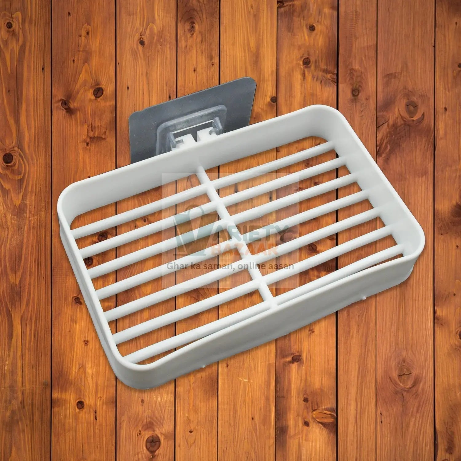 4194 Soap Dish Holder for Bathroom Shower Wall Mounted Self Adhesive Soap Holder Saver Tray-Plastic Sponge Holder for Kitchen Storage Rack Soap Box (Plastic Box) Travel Sahayak