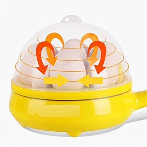 Multi functional Electric 2 in 1 Egg Frying Pan with Egg Boiler Machine Measuring Cup with Handle Variety Bazaar